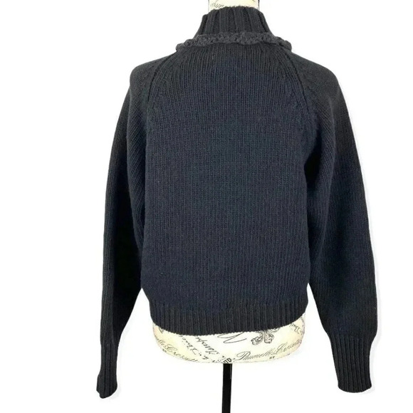 Cecile Bahnsen Mock neck cable knit wool sweater - Picture 2 of 4